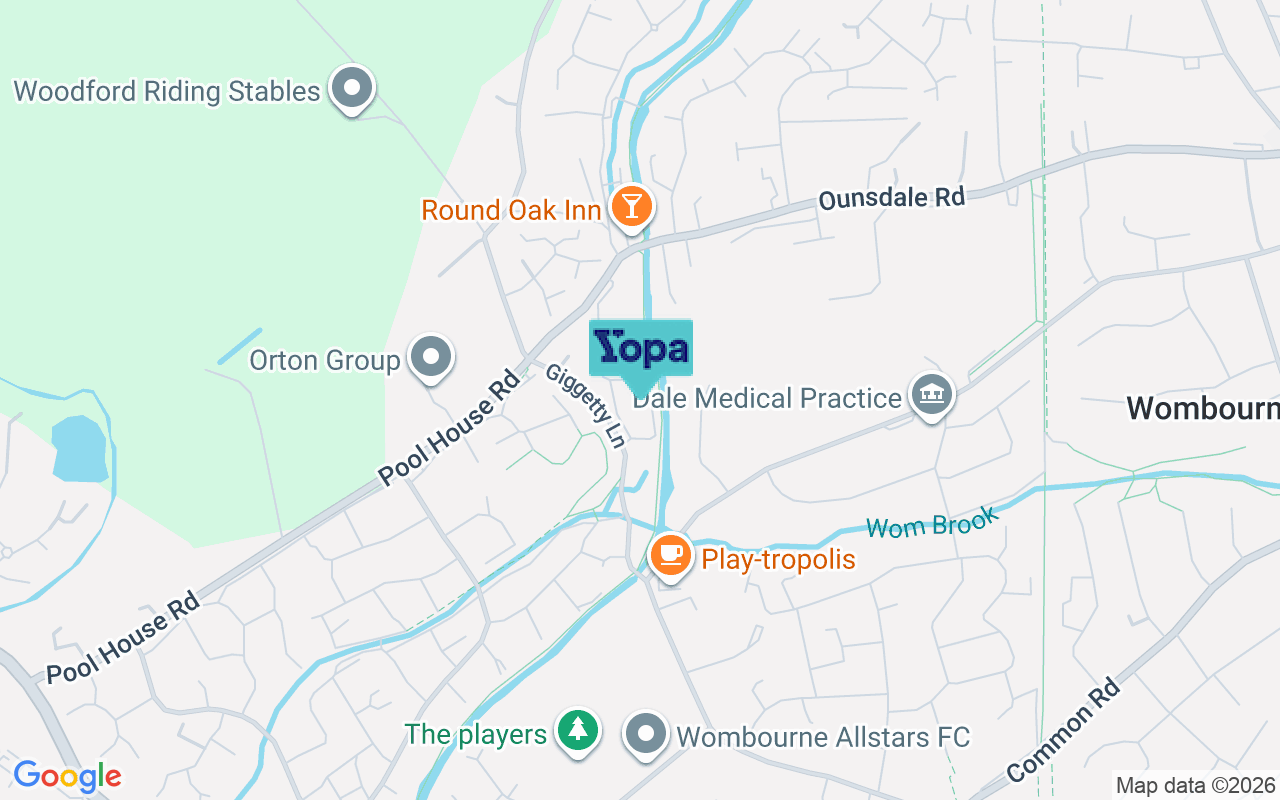 Map showing the location of WV5 8BF