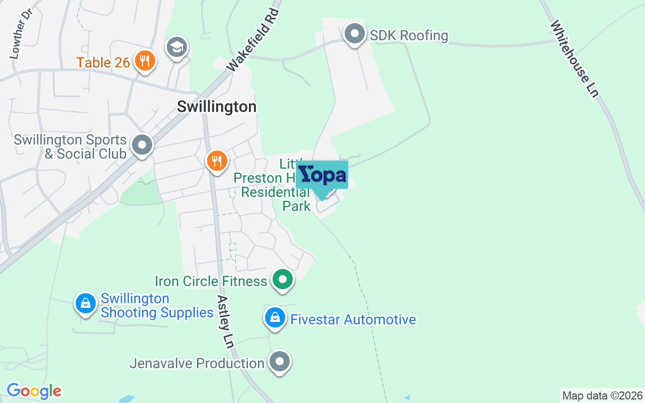 Map showing the location of LS26 8UW