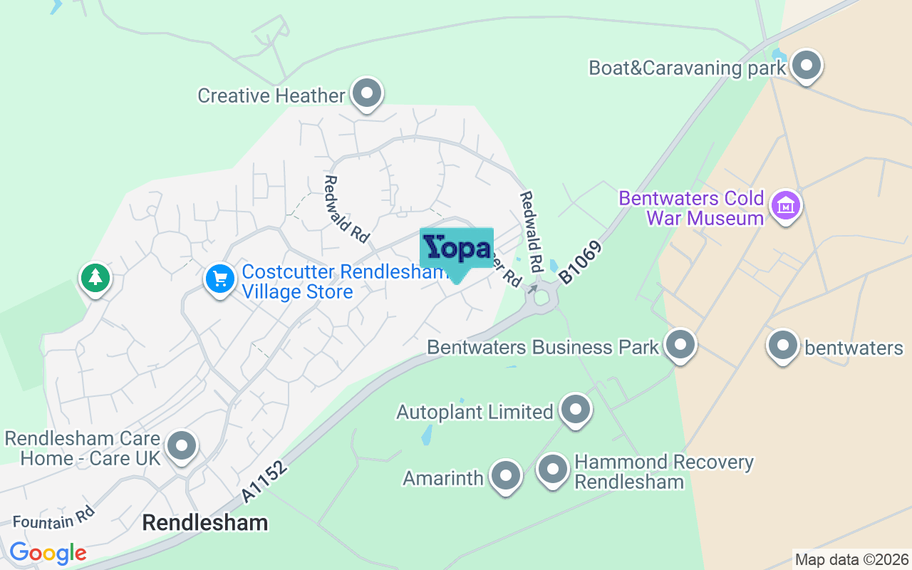Map showing the location of IP12 2UR