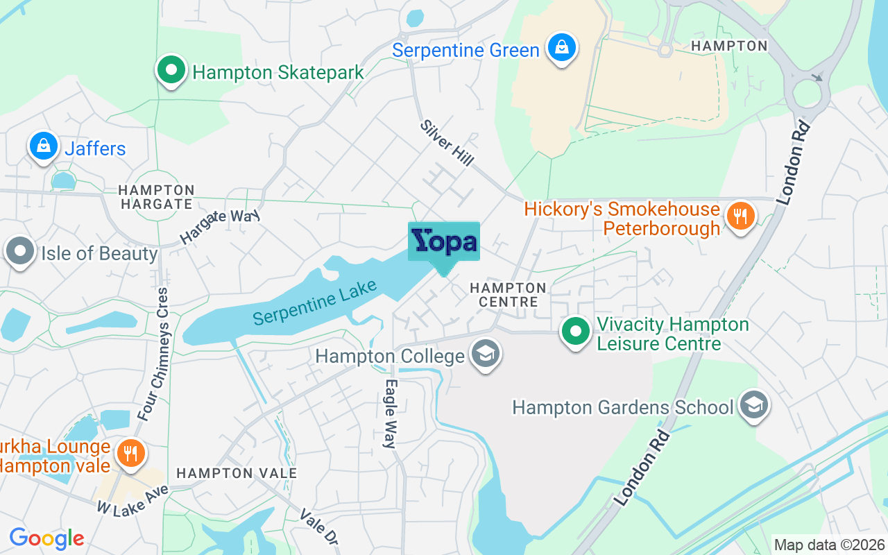 Map showing the location of PE7 8NB