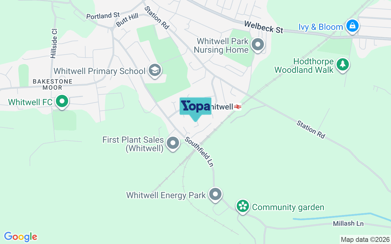 Map showing the location of S80 4NG