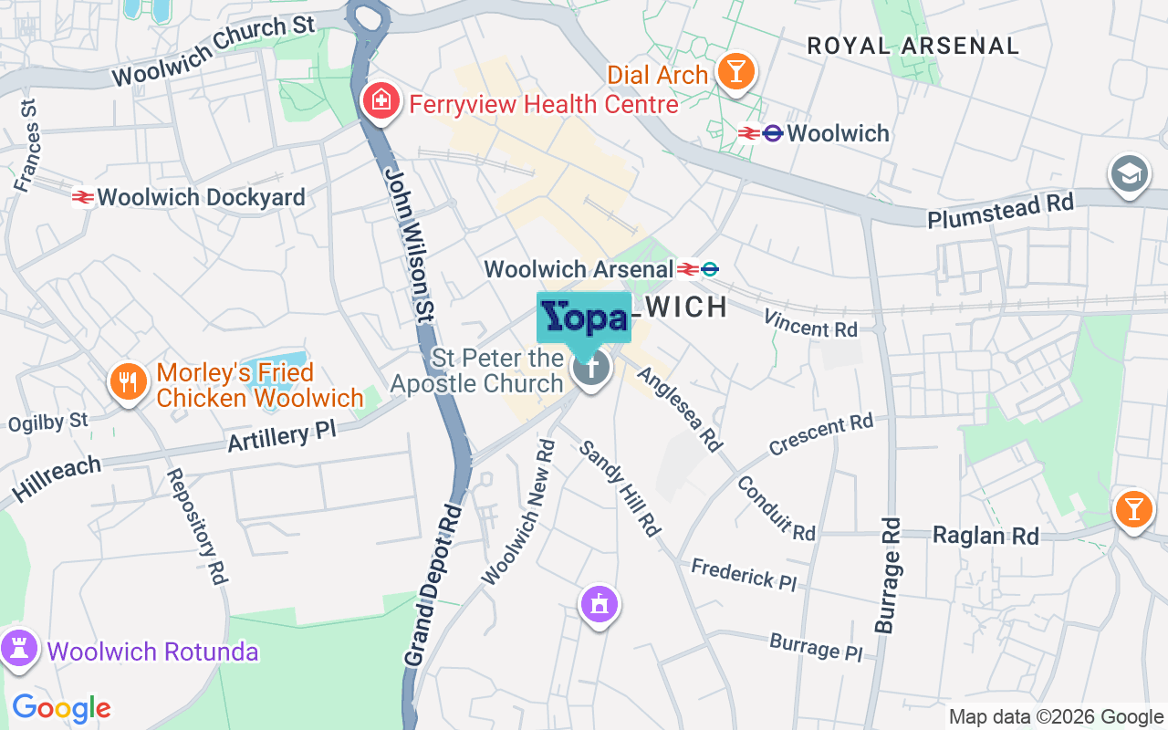Map showing the location of SE18 6GU