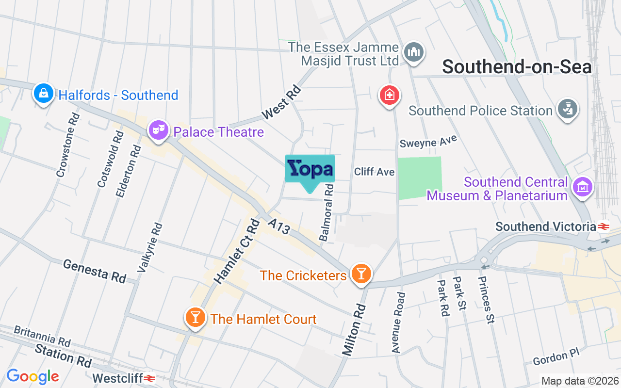 Map showing the location of SS0 7DF