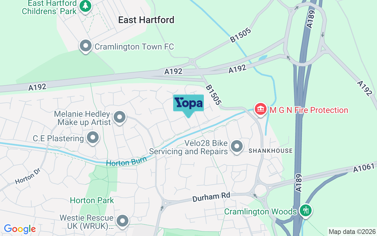 Map showing the location of NE23 3HX