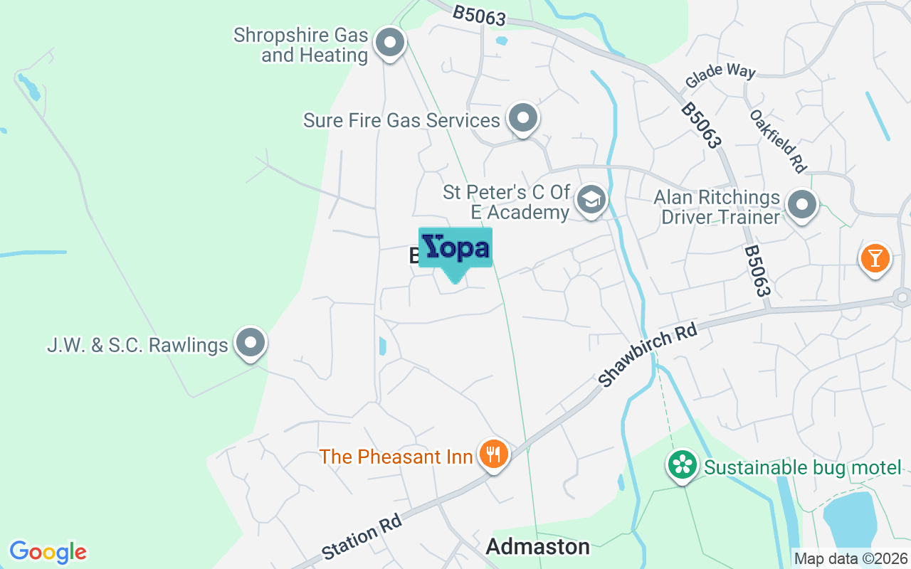 Map showing the location of TF5 0DS
