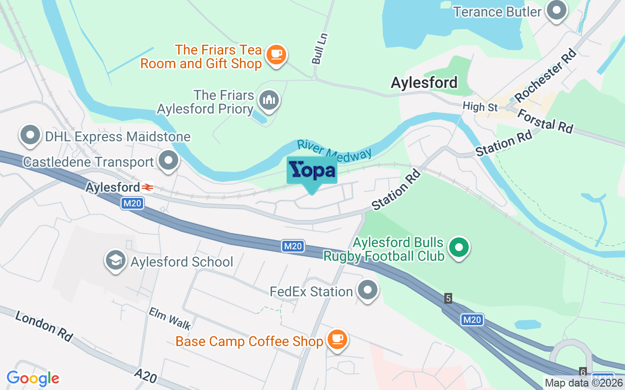 Map showing the location of ME20 7FB