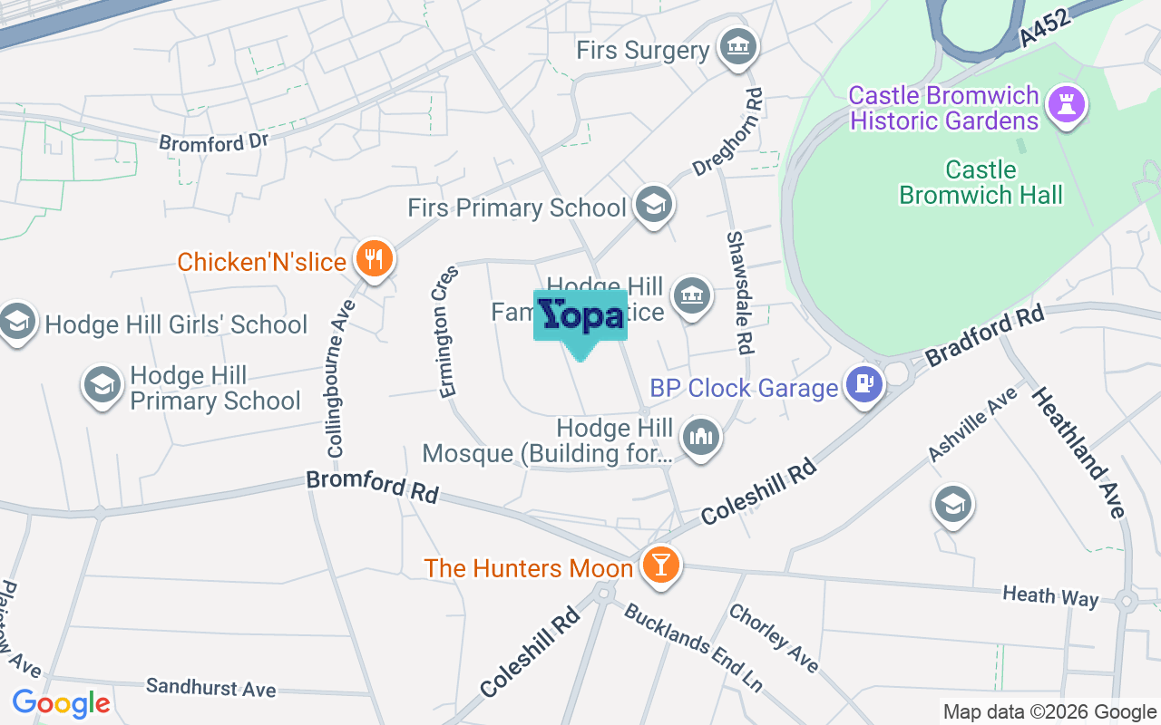 Map showing the location of B36 8AX