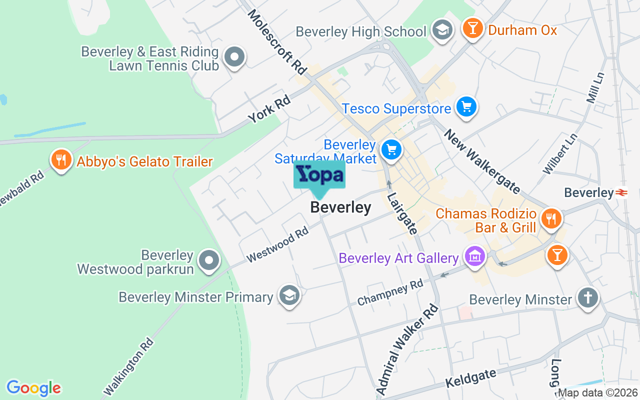 Map showing the location of HU17 8EH