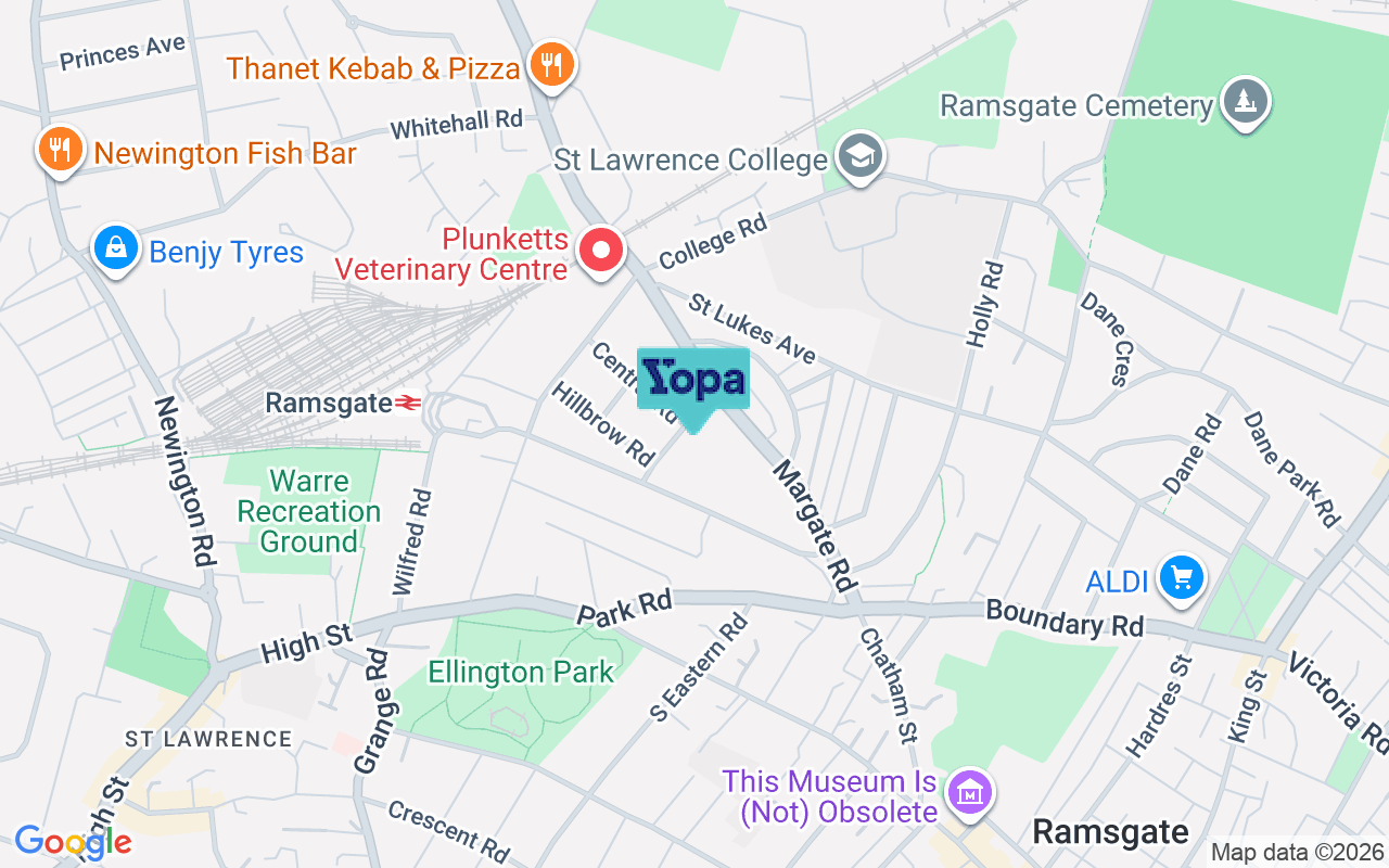 Map showing the location of CT11 7RT