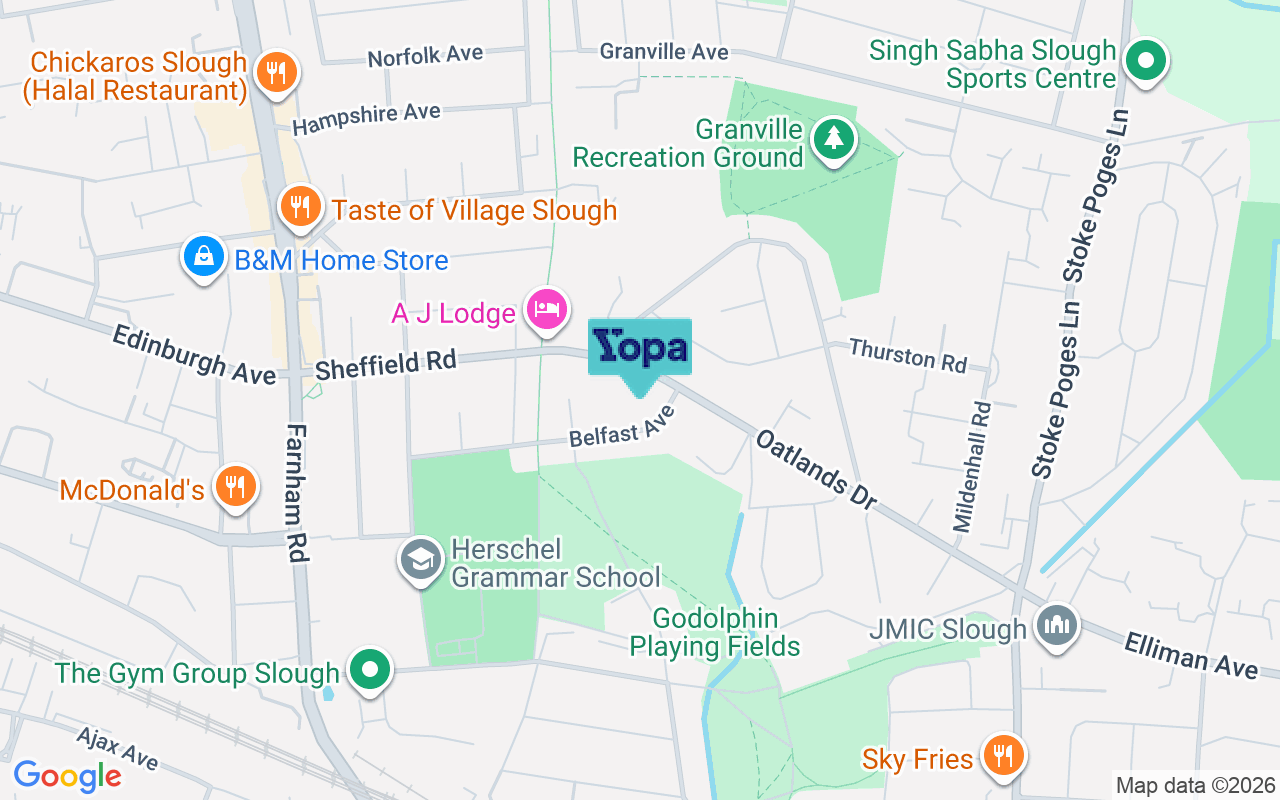 Map showing the location of SL1 3HL
