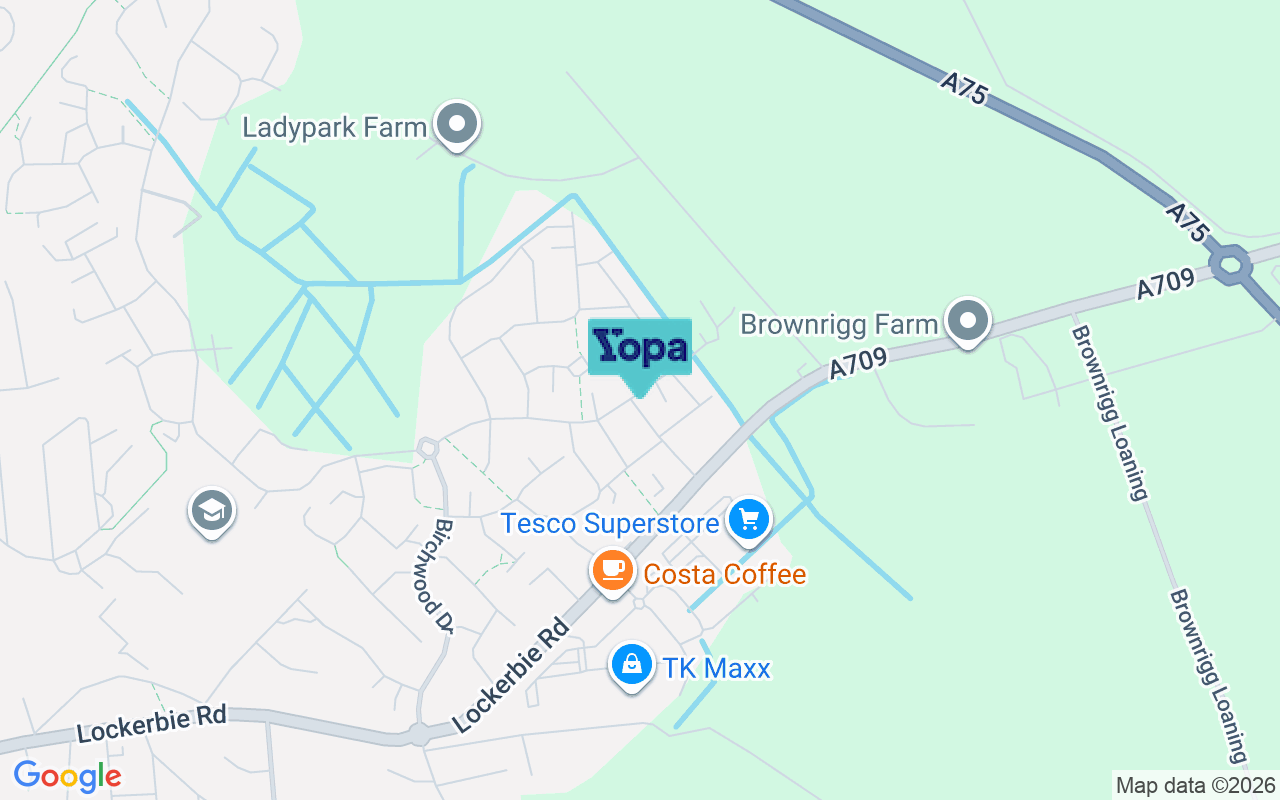 Map showing the location of DG1 3GX