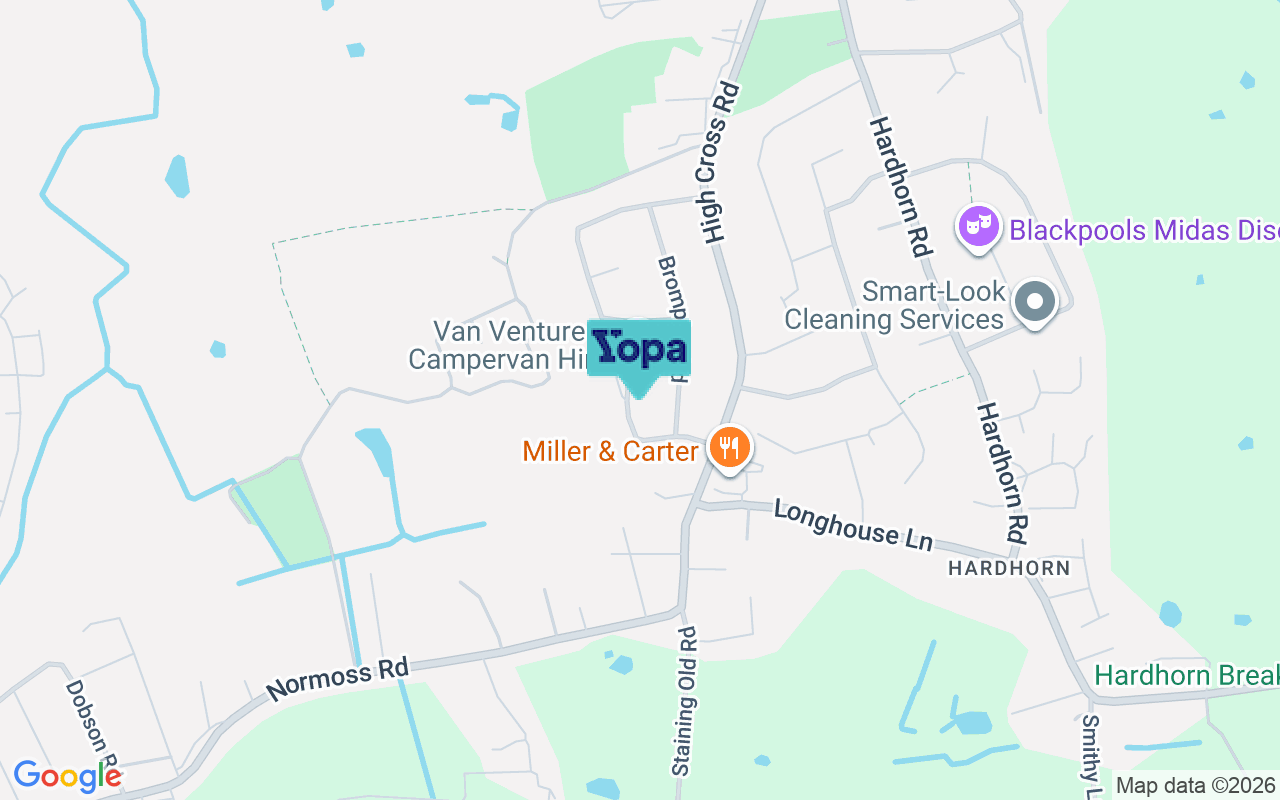 Map showing the location of FY6 8BN