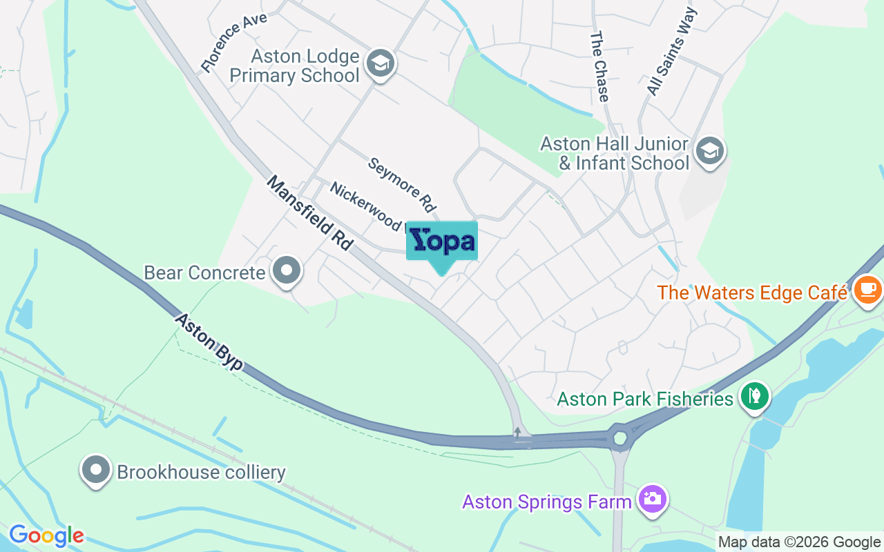 Map showing the location of S26 2DZ