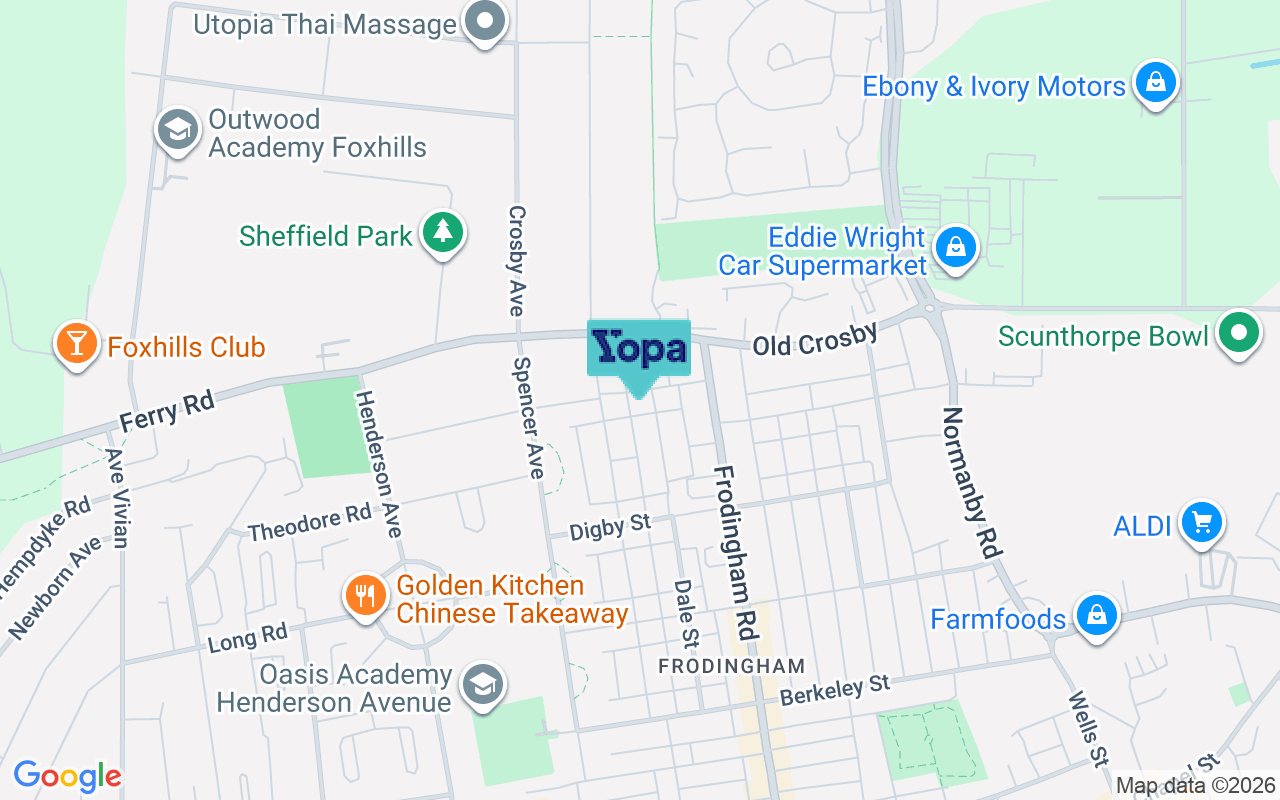 Map showing the location of DN15 7LS