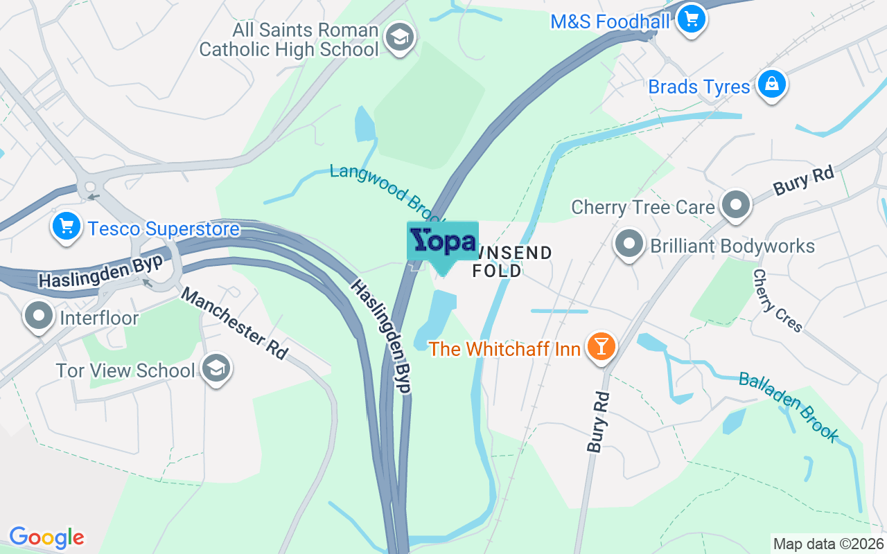 Map showing the location of BB4 6JH