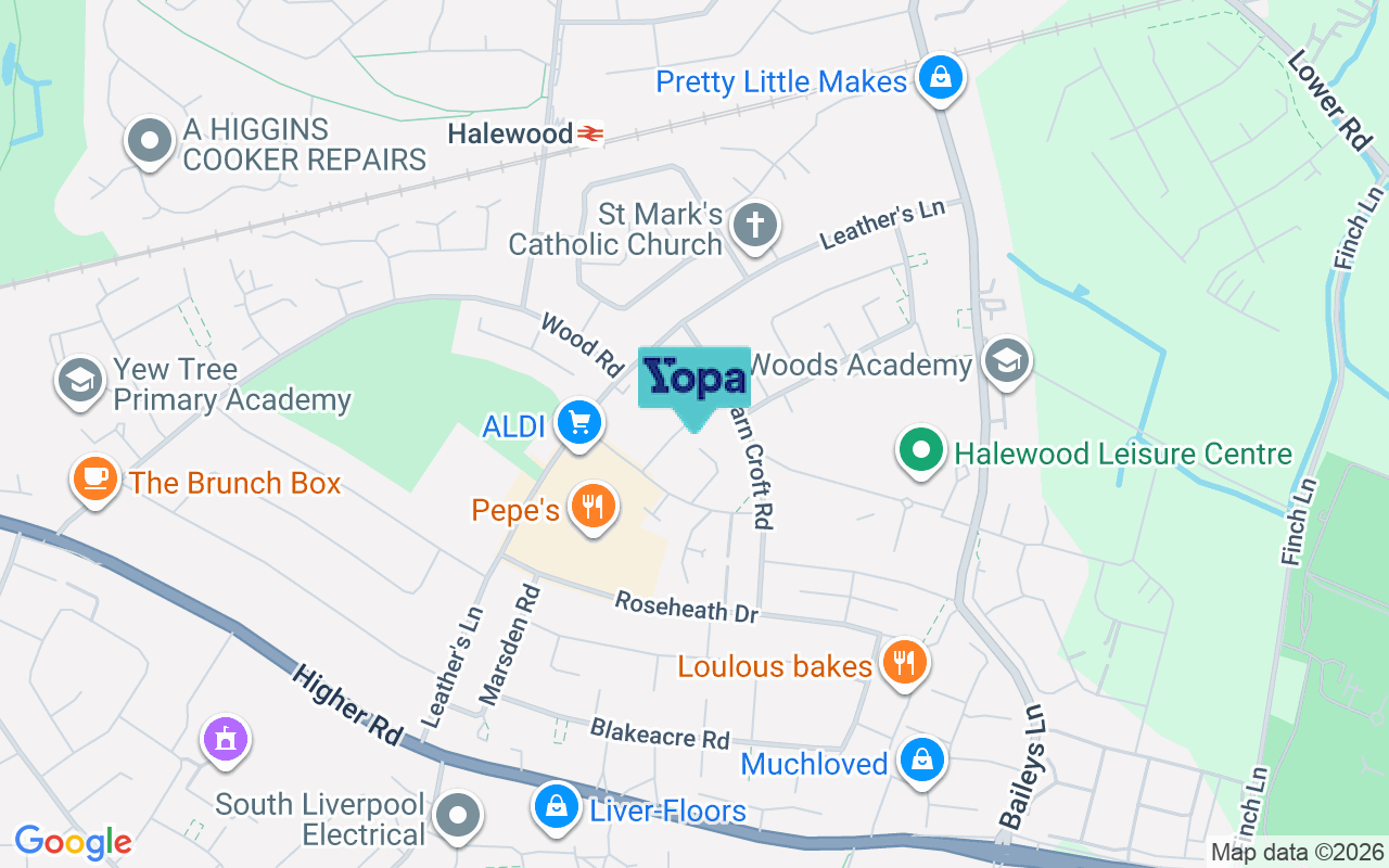 Map showing the location of L26 9TS