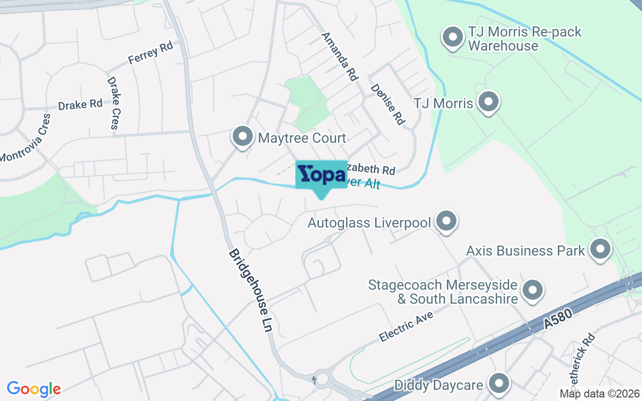 Map showing the location of L10 4US