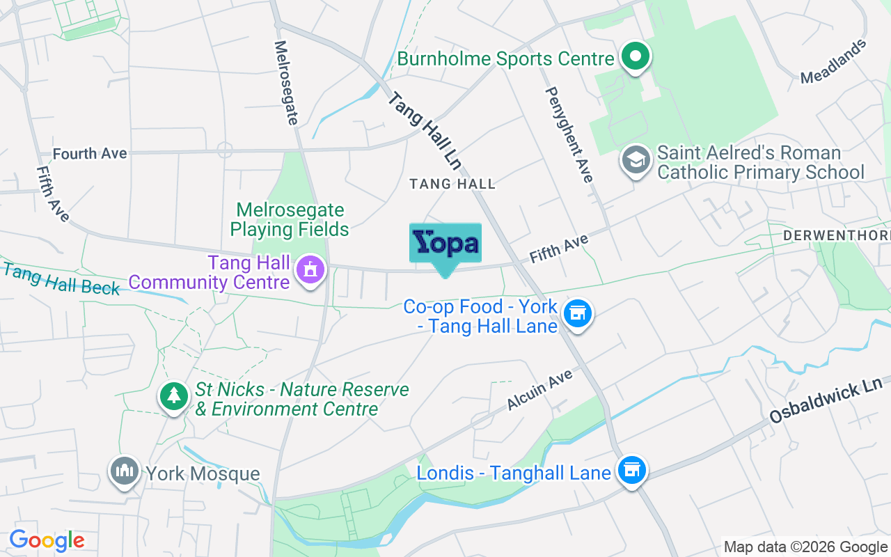 Map showing the location of YO31 0PN