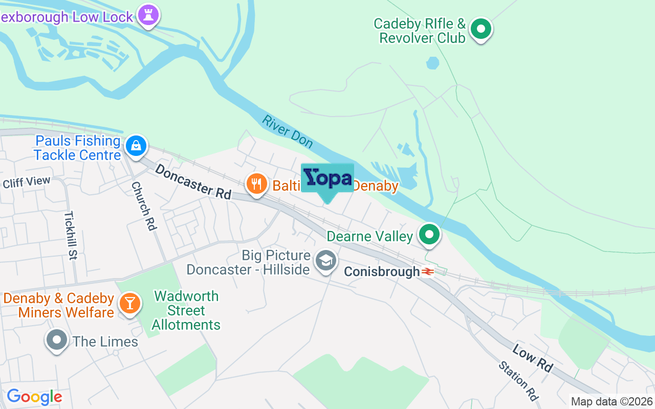 Map showing the location of DN12 4BF