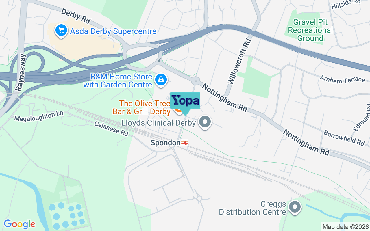 Map showing the location of DE21 7NE