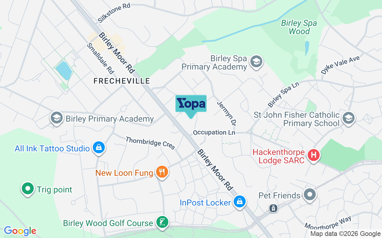 Map showing the location of S12 4QL