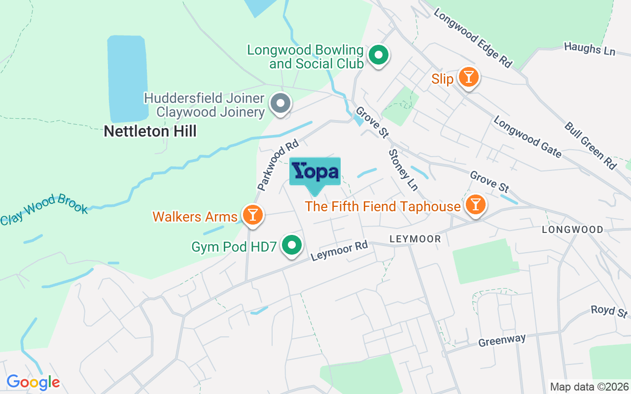 Map showing the location of HD7 4RR