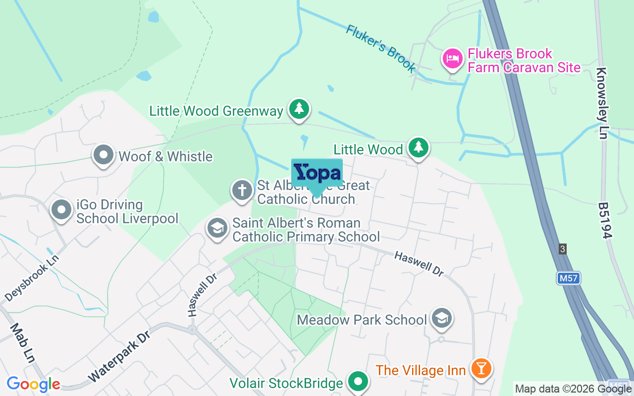 Map showing the location of L28 4EB
