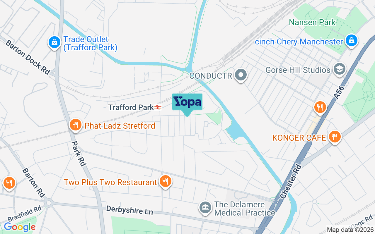 Map showing the location of M32 0EA