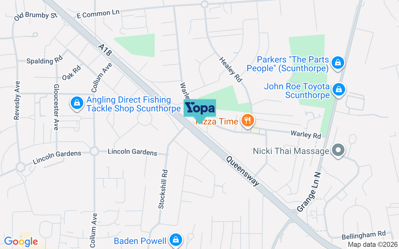 Map showing the location of DN16 1PN