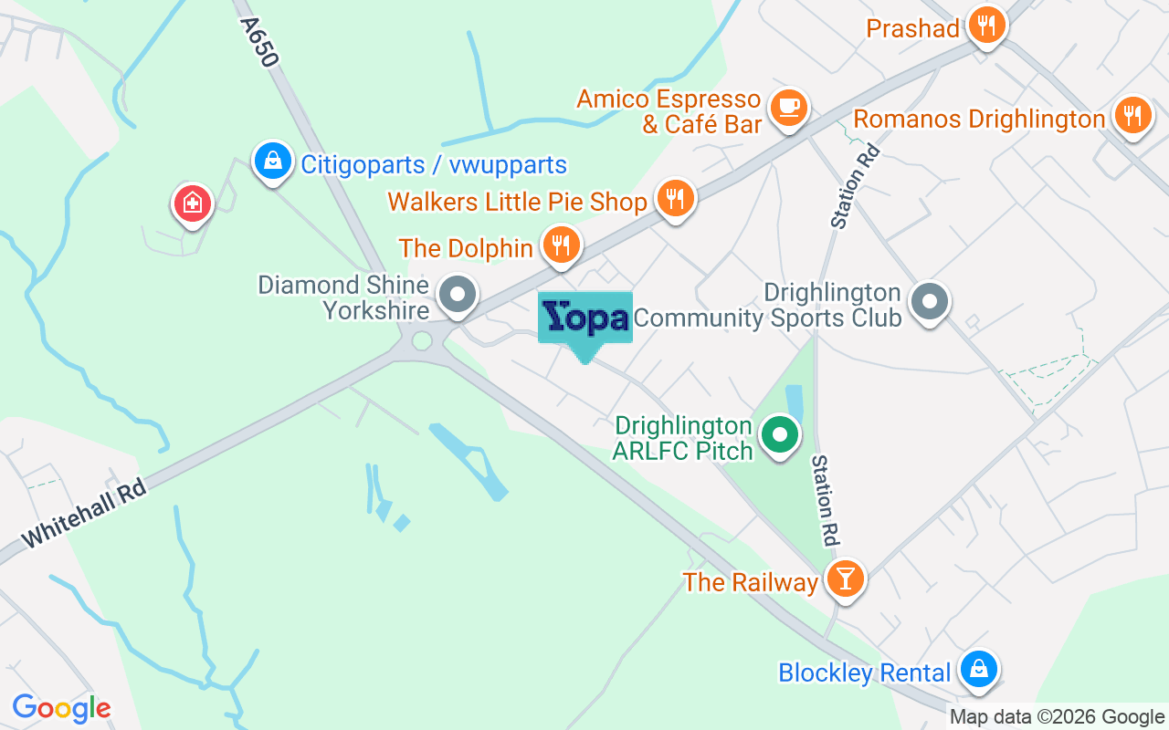 Map showing the location of BD11 1BJ