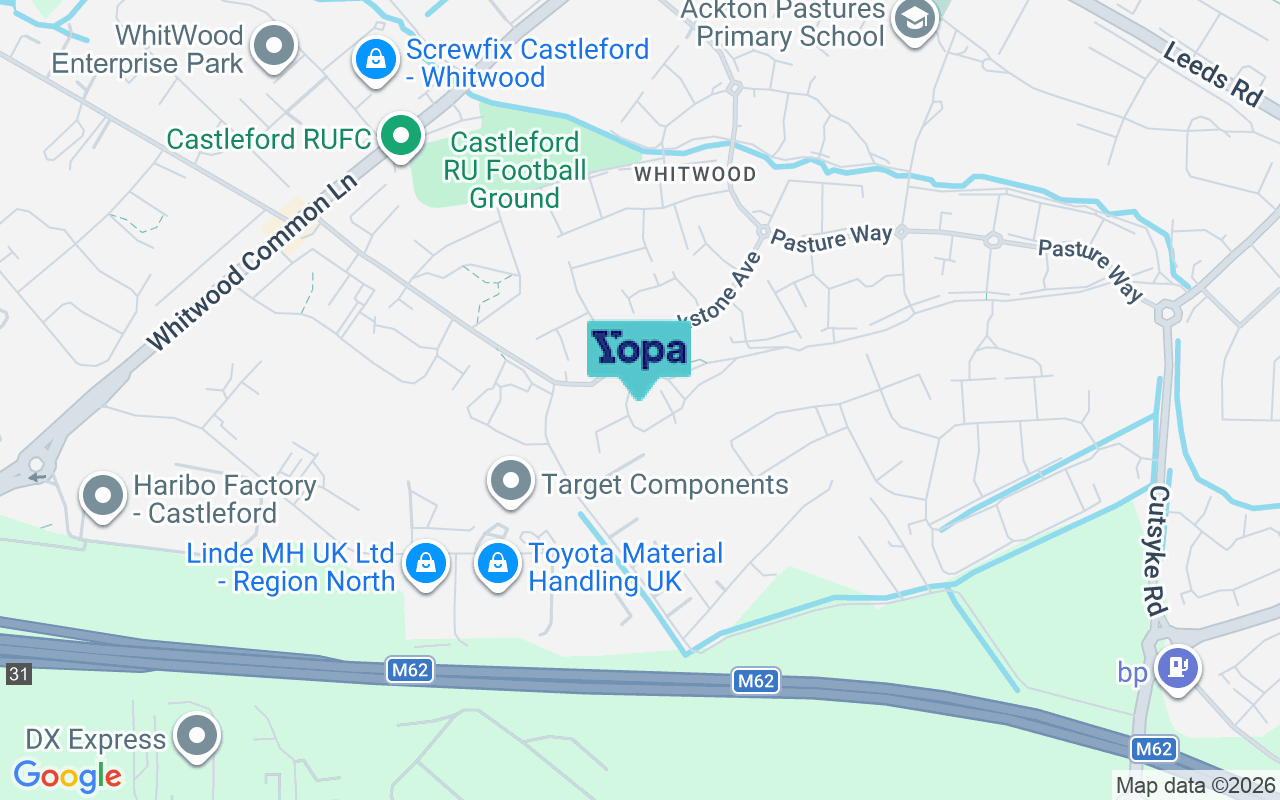 Map showing the location of WF10 5BT