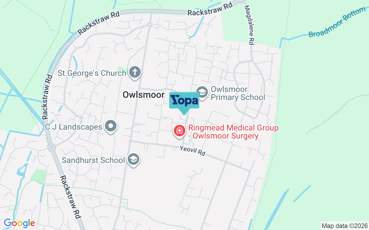 Map showing the location of GU47 0TA