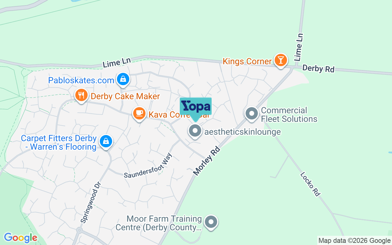 Map showing the location of DE21 2XF
