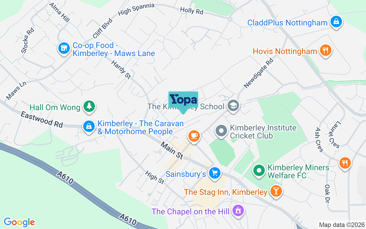 Map showing the location of NG16 2JR