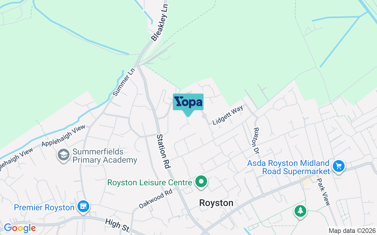 Map showing the location of S71 4EL