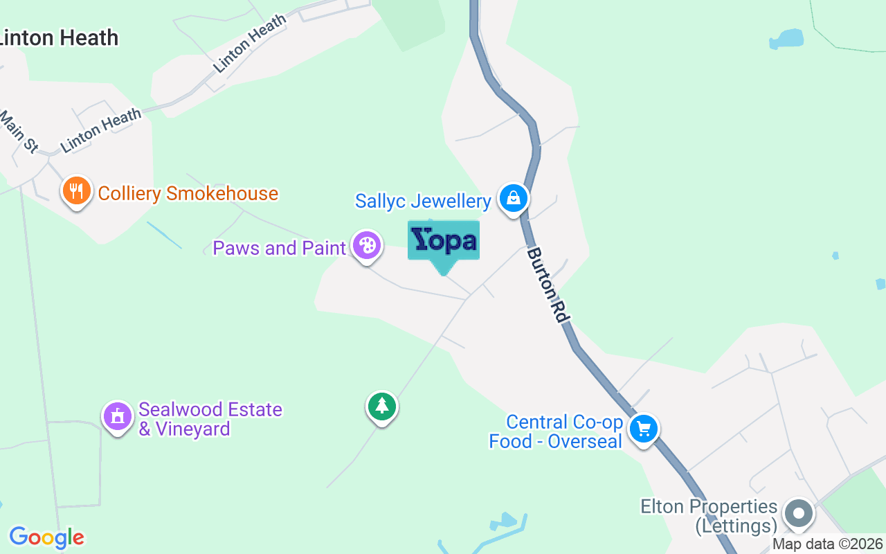 Map showing the location of DE12 6JP