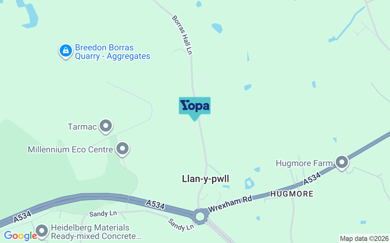 Map showing the location of LL13 9SG