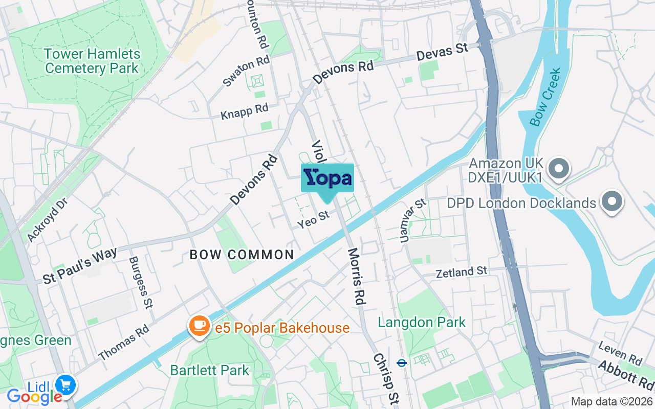 Map showing the location of E3 3NU