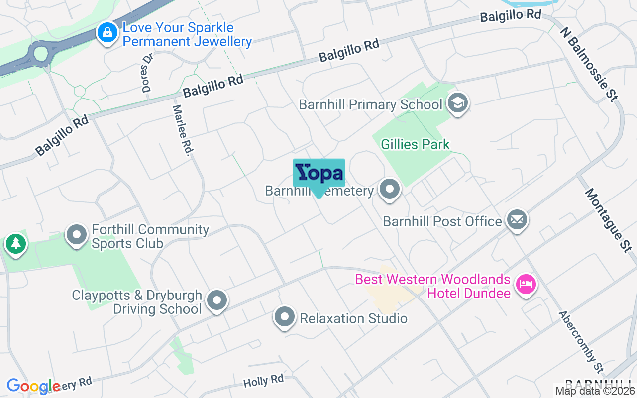 Map showing the location of DD5 3JQ