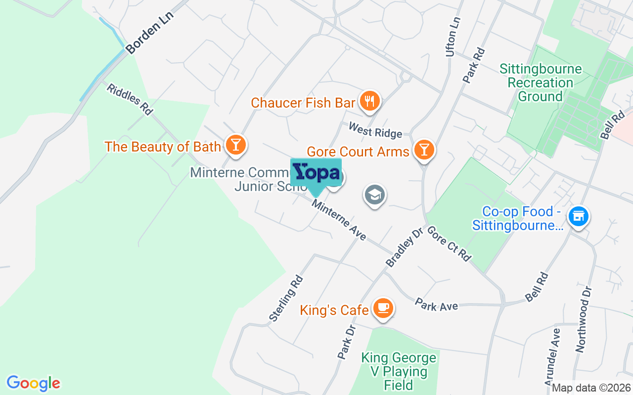 Map showing the location of ME10 1SB