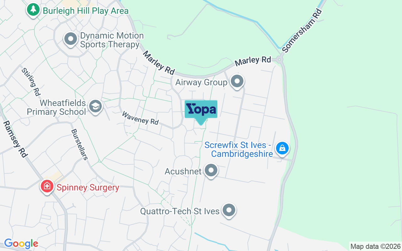 Map showing the location of PE27 3HR