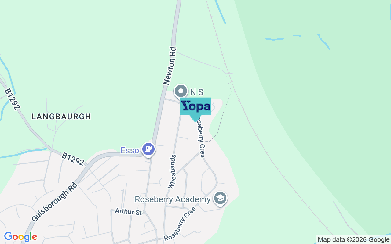 Map showing the location of TS9 6EW
