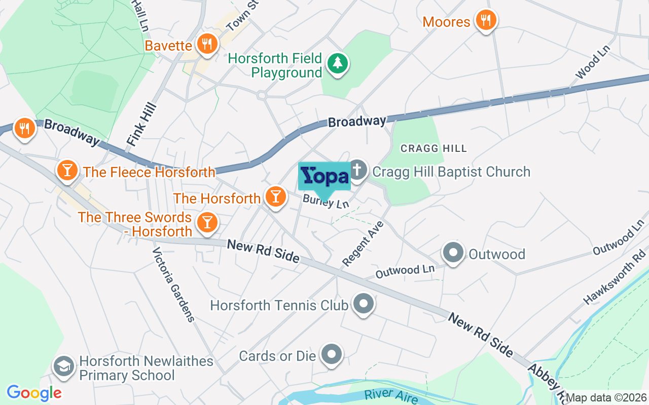 Map showing the location of LS18 4NR
