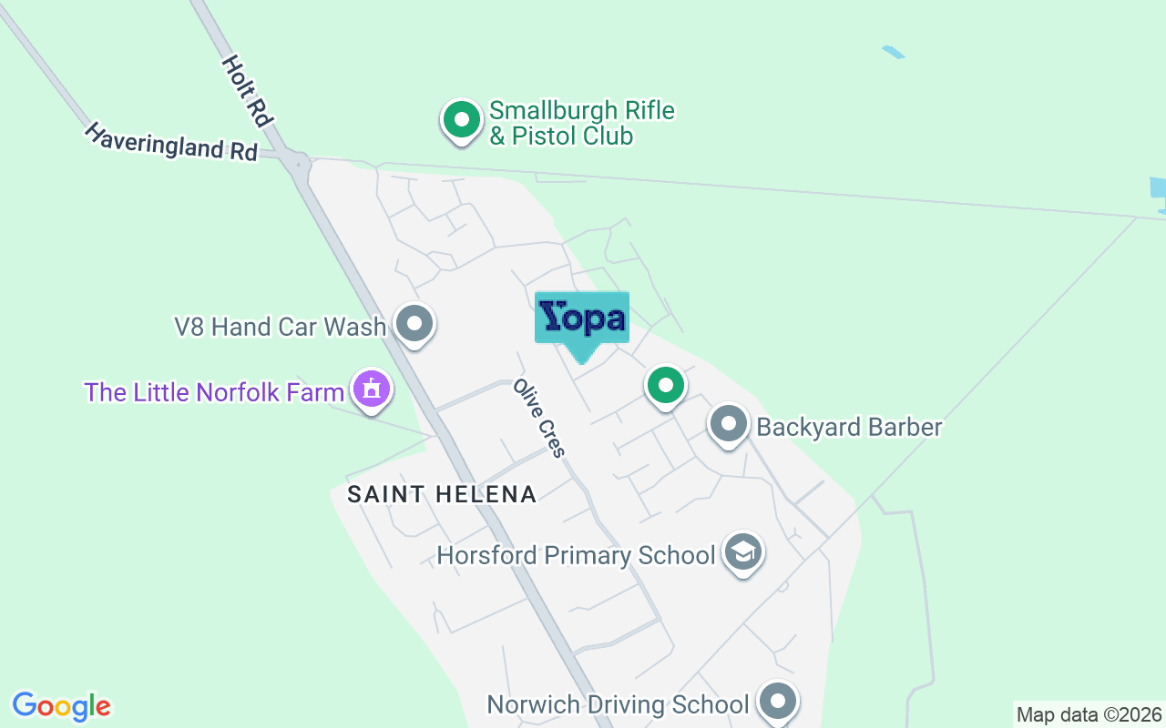Map showing the location of NR10 3GG