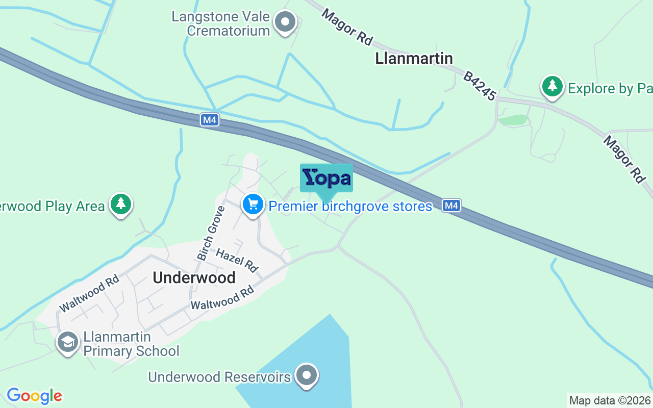 Map showing the location of NP18 2HD