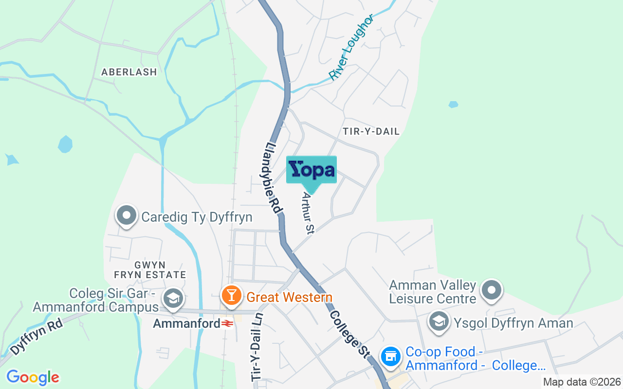 Map showing the location of SA18 2DR