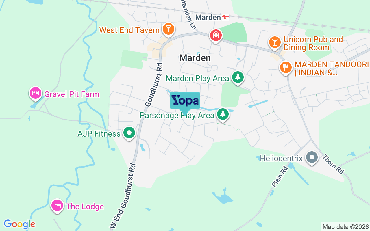 Map showing the location of TN12 9FN