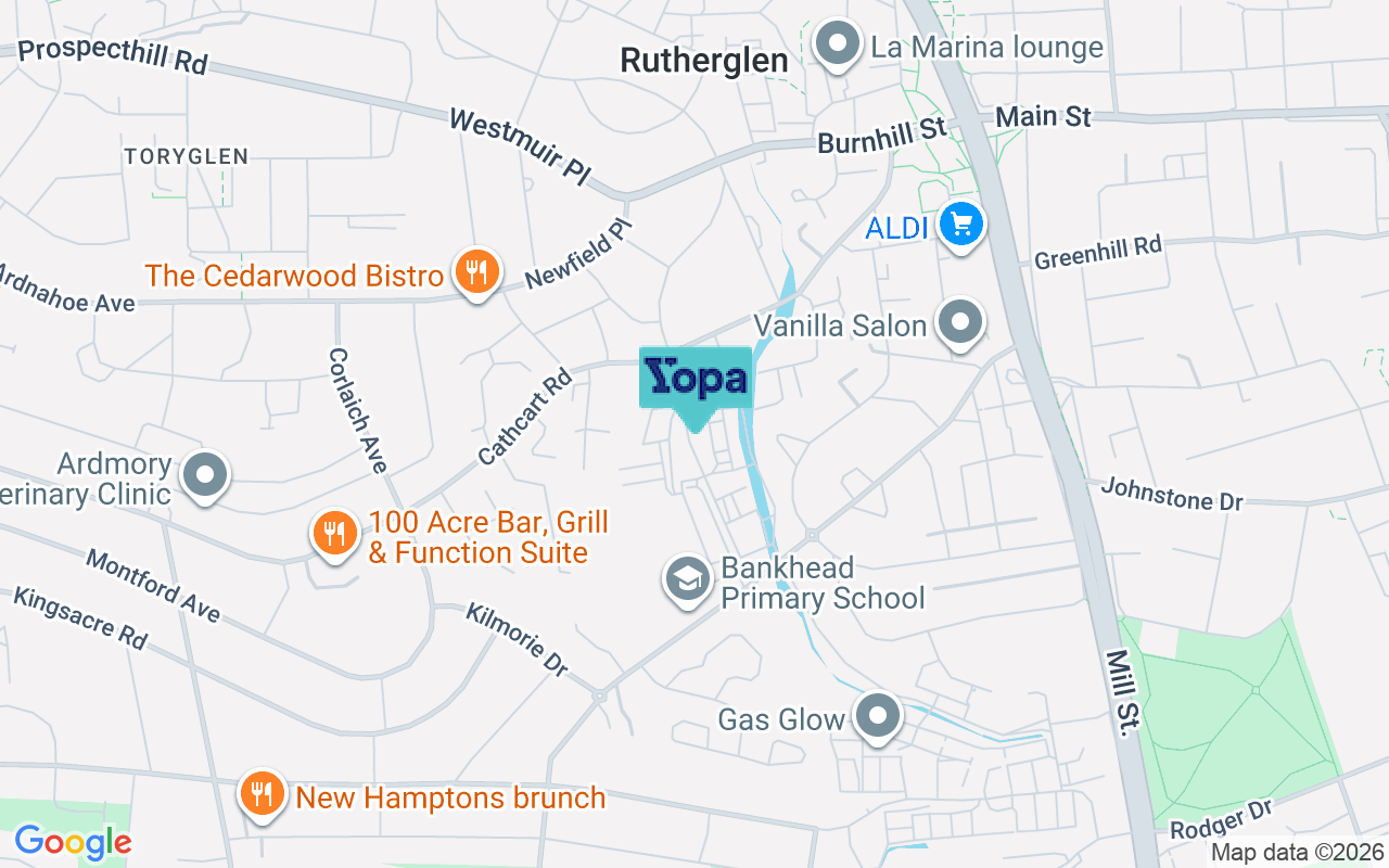 Map showing the location of G73 2RQ
