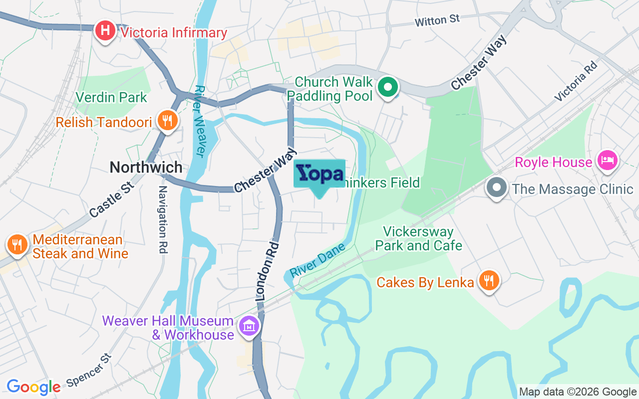Map showing the location of CW9 5HT