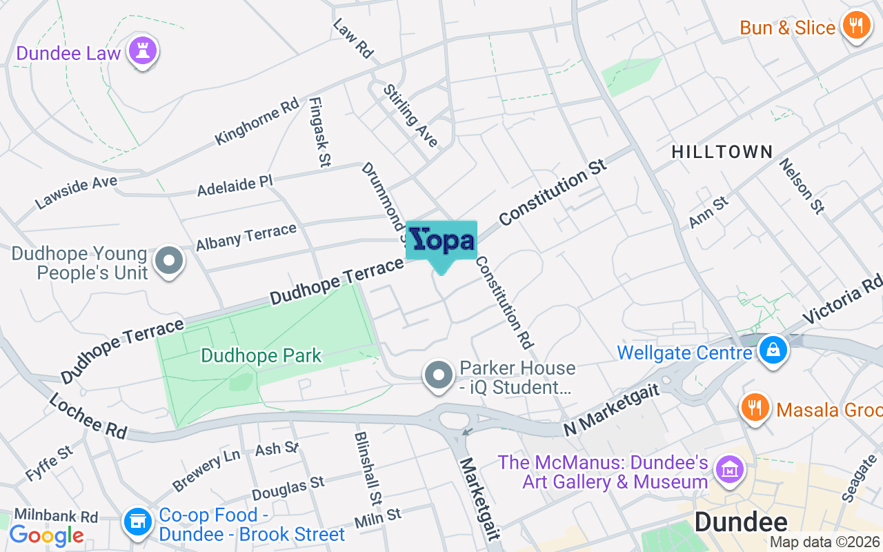 Map showing the location of DD3 6TR